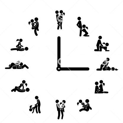 Karma Sutra Sexual Positions Clock SVG