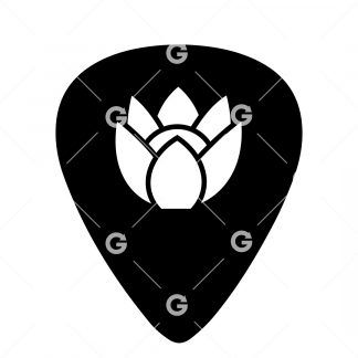 Lotus Flower Guitar Pick SVG