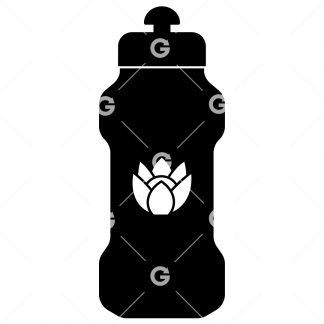 Lotus Flower Sports Water Bottle SVG