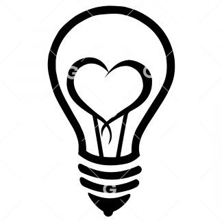 Love Heart Light Bulb SVG