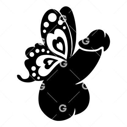 Love Butterfly Penis With Wings SVG