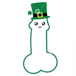 Lucky St.Patricks Day Leprechaun Cartoon Penis SVG