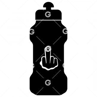 Middle Finger Sports Water Bottle SVG