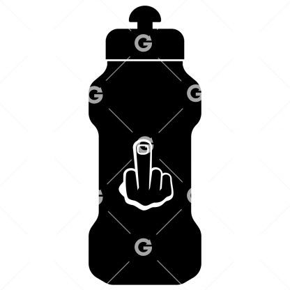 Middle Finger Sports Water Bottle SVG