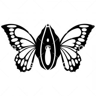 Monarch Butterfly Vagina With Wings SVG