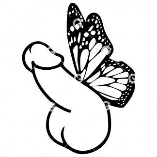 Monarch Butterfly Large Penis With Wings SVG