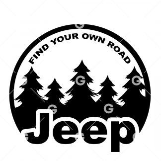Find Your Own Road Jeep Decal SVG
