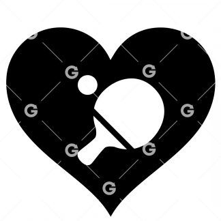Ping Pong Love Heart SVG