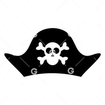 Pirate Hat With Skull & Crossbones SVG