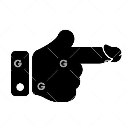 Pointing Cartoon Penis Hand SVG