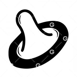 Rolled Up Penis Condom SVG