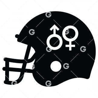 Gender Sex Symbol Football Helmet SVG