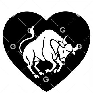 Astrology Sign Taurus Love Heart SVG