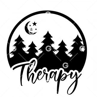 Therapy Nature Tree Circle Decal SVG