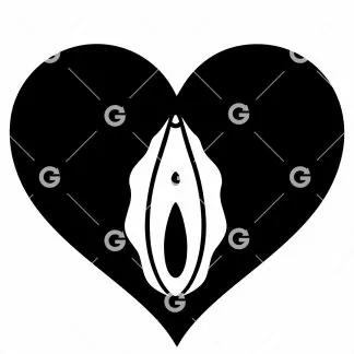 Women's Vagina Love Heart SVG