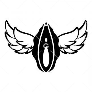 Women's Vagina With Wings SVG
