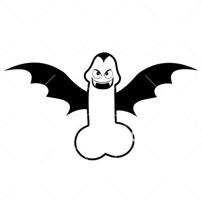 Halloween Vampire Cartoon Penis SVG