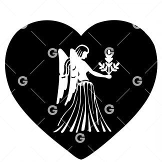 Astrology Sign Virgo Love Heart SVG