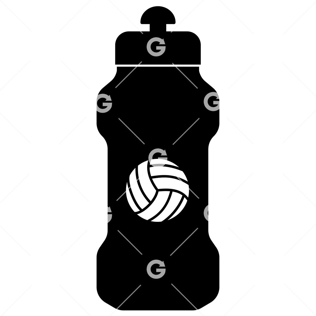 Volleyball Sports Water Bottle SVG SVGed