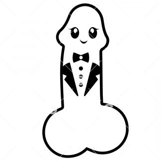Marriage Wedding Tuxedo Groom Penis SVG