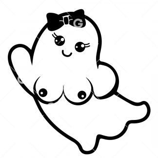 Boo Boobies Ghost Decal SVG