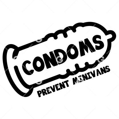 Condoms Prevent Minivans Decal SVG