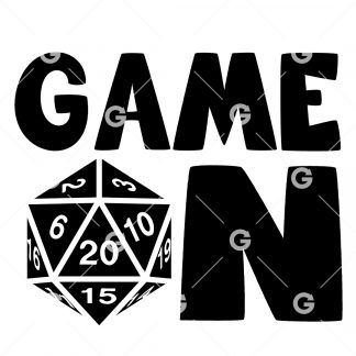 D20 Dice Game On Decal SVG