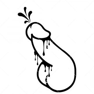 Dripping Penis Squirting Decal SVG