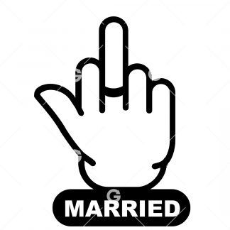 Groom Married Middle Finger SVG