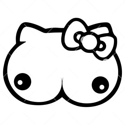 Hello Titty / Boobs Decal SVG