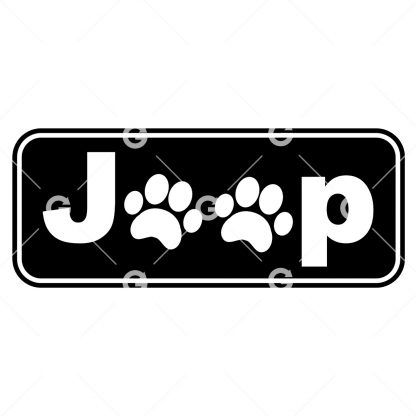Jeep 4x4 Paw Prints Decal SVG