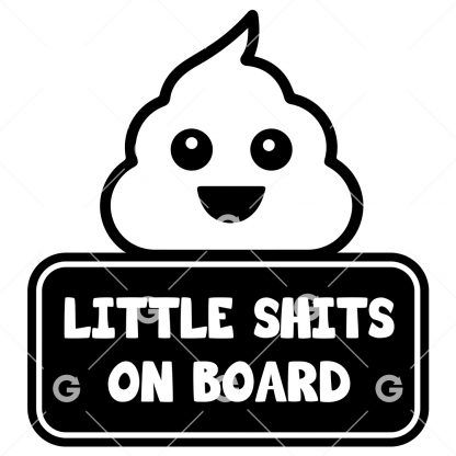 Little Shirts On Board Car/Truck Decal SVG