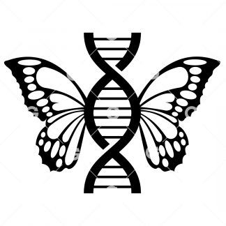 Monarch Butterfly Wings DNA Strand SVG