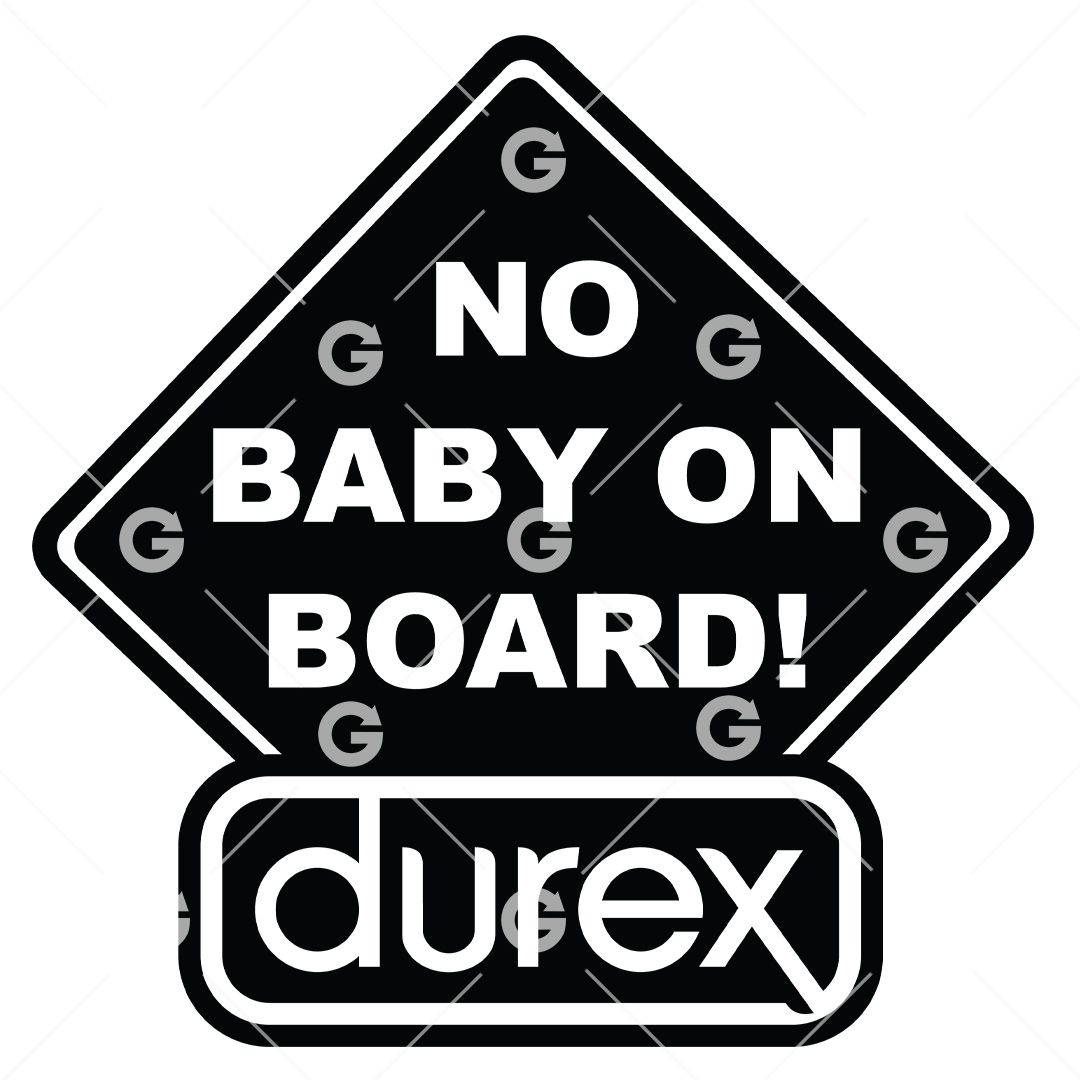 No Baby on Board Protection Used Sticker Decal