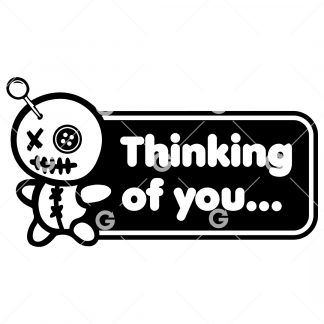 Thinking of You Voodoo Doll Decal SVG