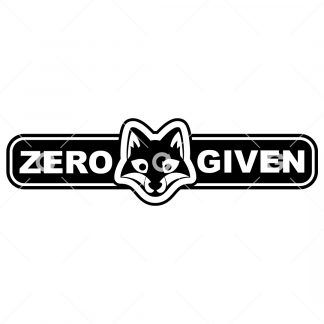 Zero Fox (Fucks) Given Decal SVG