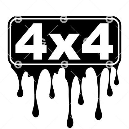 4x4 Off Road Dripping Decal SVG