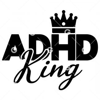 ADHD King Awareness SVG