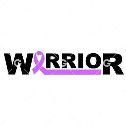 All Cancer Warrior Awareness Ribbon SVG