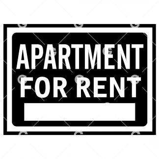 Apartment For Rent Sign SVG