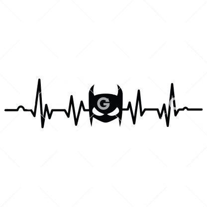 Bat Mask Heartbeat SVG