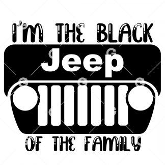 Black Jeep of The Family Decal SVG