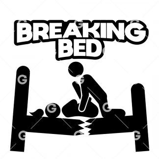 Breaking Bed Stickmen Having Sex SVG