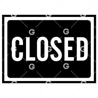 Closed Business Sign SVG