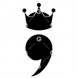 Crown Semicolon Awareness SVG