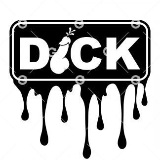 Dripping Penis (Dick) Cum Decal SVG