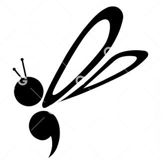 Abstract Dragonfly Semicolon Awareness SVG