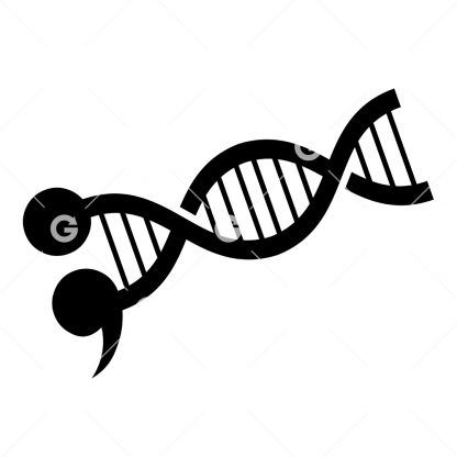 DNA Strand Semicolon Awareness SVG