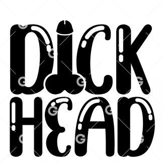 Dick Head Penis Sign Decal SVG