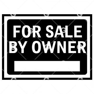 For Sale By Owner Sign SVG